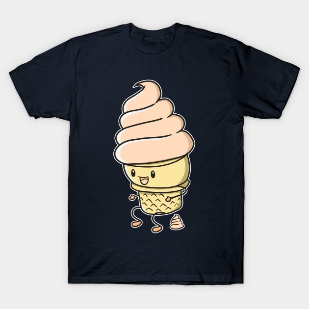 Chocolate Ice Cream Pooping T-Shirt by E